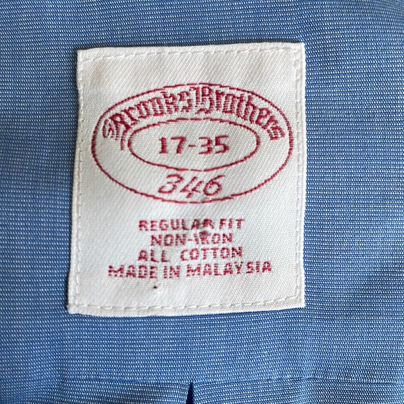 Brooks Brothers size 17 Regular-Fit blue Dress shirt with French cuffs - Picture 7 of 7